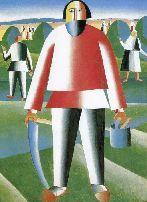 In the grass field, Kasimir Malevich